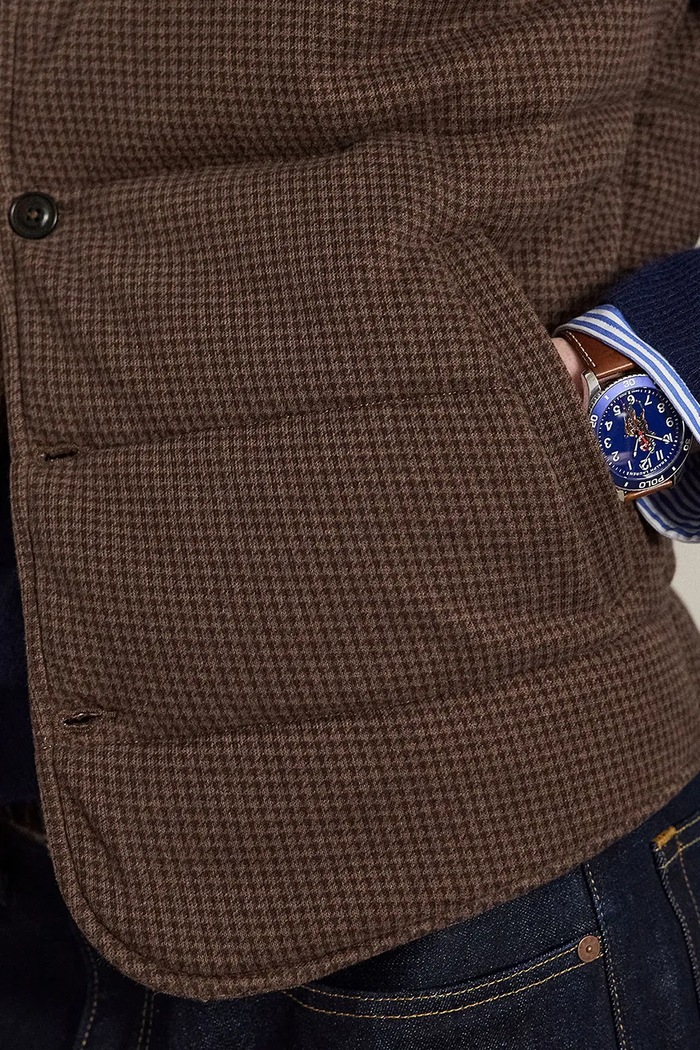 Bezrękawnik męski Polo Ralph Lauren 710B26155 brązowy