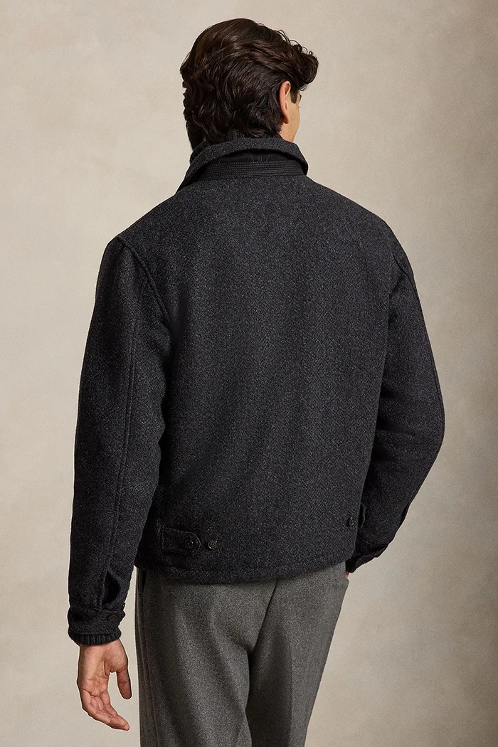 Polo Ralph Lauren Kurtka męska wełniana 710B15994 szary AW26