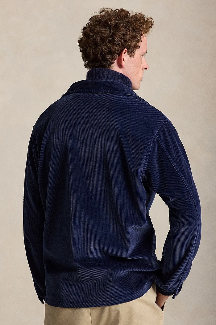 Polo Ralph Lauren Kurtka koszulowa męska bawełniana 710B24260 granatowy AW26
