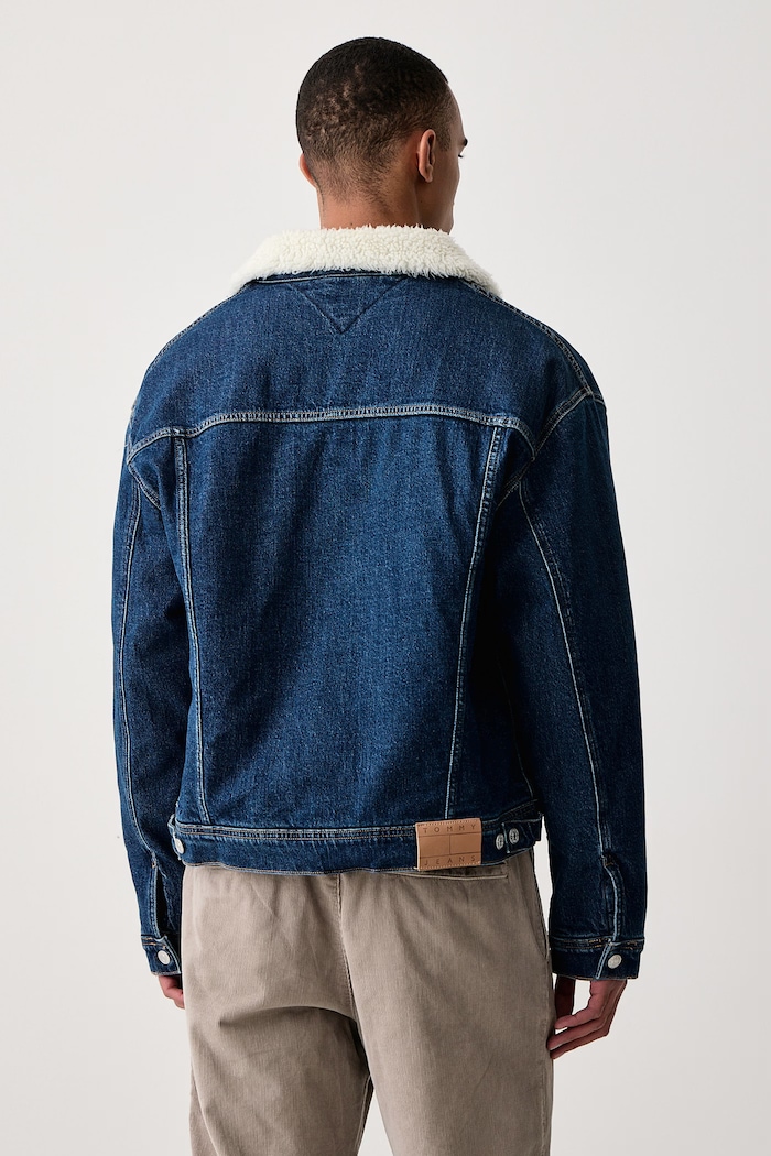 Odzież Tommy Jeans Krótka kurtka męska jeansowa DM0DM23485 granatowy
