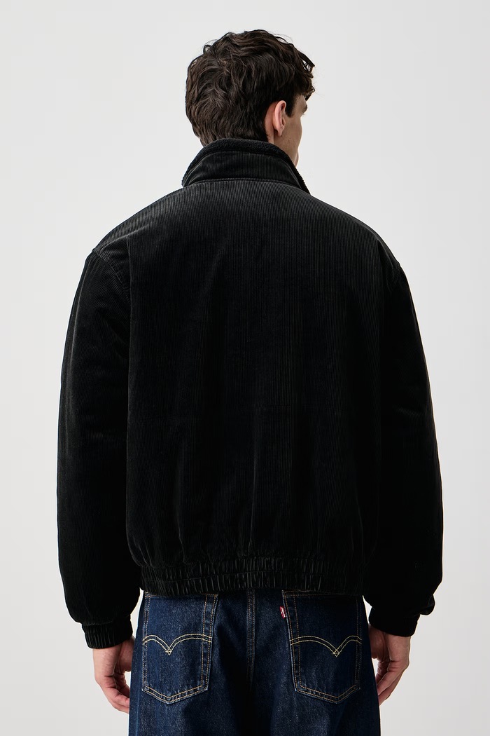 Odjeća Tommy Jeans Kratka jakna za muškarce od samta DM0DM23610 crna