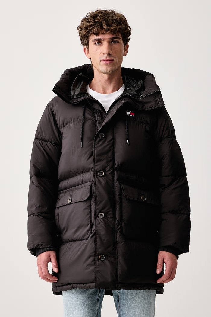 Tommy Jeans Prošivena jakna za muškarce crna DM0DM23730