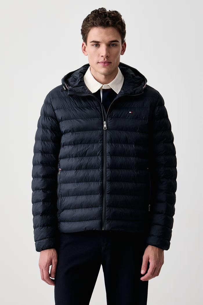 Tommy Hilfiger Κοντό μπουφάν ανδρικό σκούρο μπλε MW0MW43464