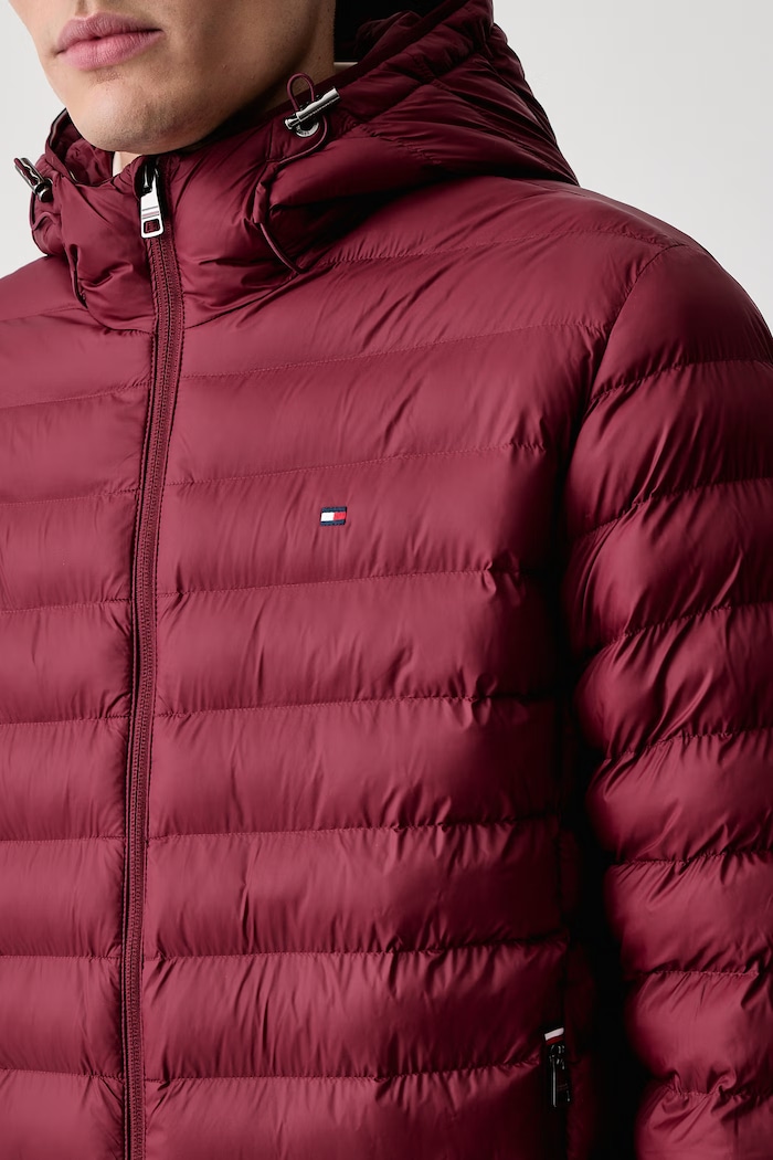 Κοντό μπουφάν ανδρικό Tommy Hilfiger MW0MW43464 μπορντό