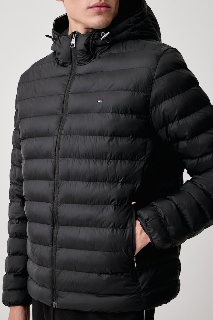 Κοντό μπουφάν ανδρικό Tommy Hilfiger MW0MW43464 μαύρο