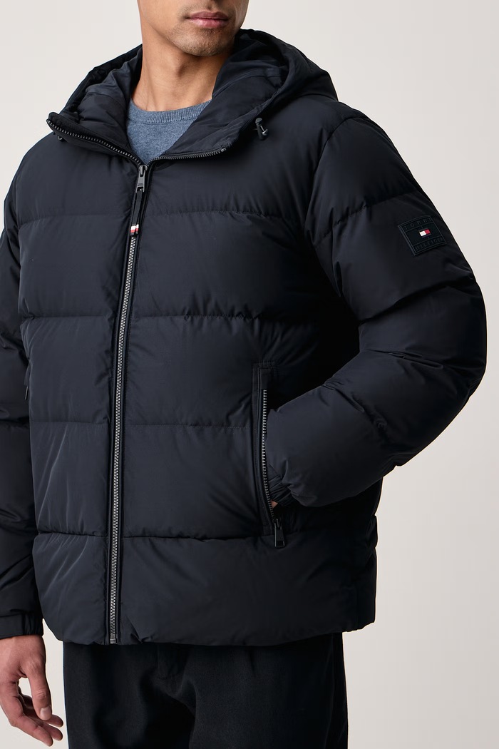 Πουπουλένιο μπουφάν ανδρικό Tommy Hilfiger MW0MW45303 σκούρο μπλε