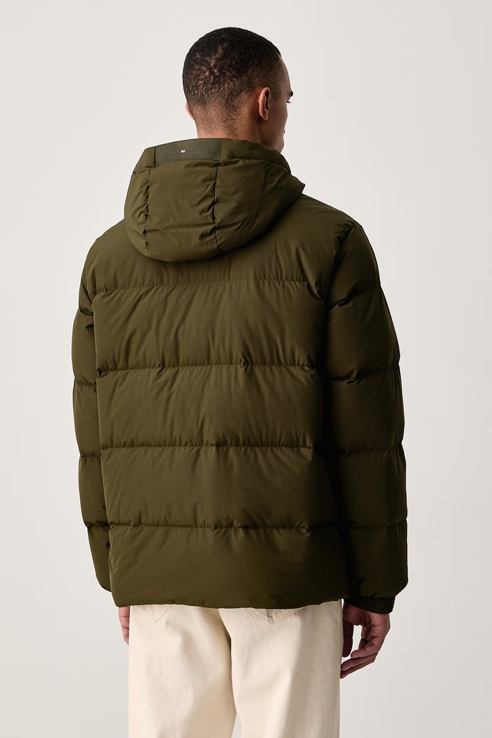 Ρούχα Tommy Hilfiger Πουπουλένιο μπουφάν ανδρικό MW0MW45303 πράσινο