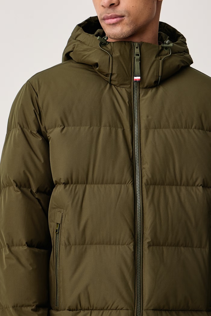 Πουπουλένιο μπουφάν ανδρικό Tommy Hilfiger MW0MW45303 πράσινο