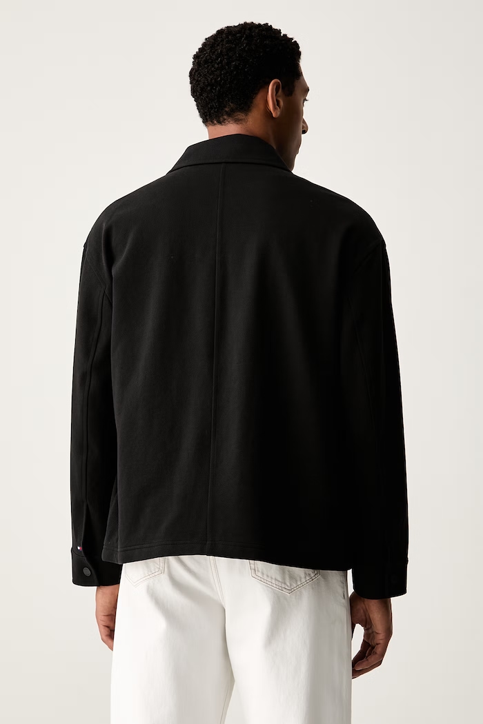 Oblečenie Tommy Hilfiger Krátka bunda pánska s bavlnou MW0MW44945 čierna