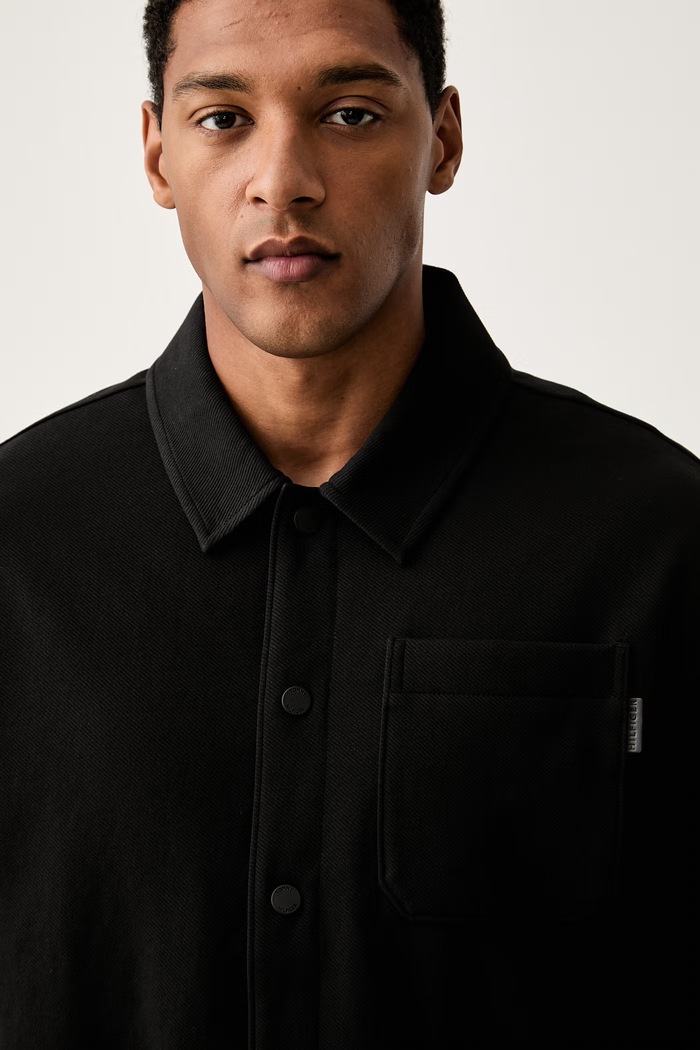 Tommy Hilfiger rövid dzseki férfi pamuttal fekete MW0MW44945
