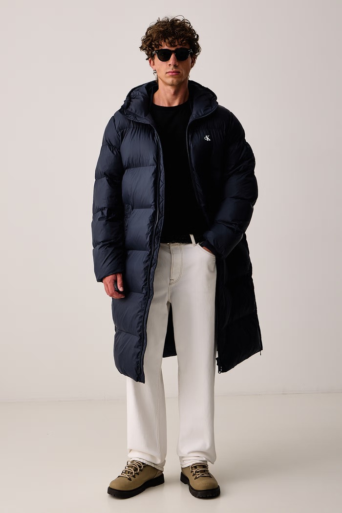 Calvin Klein Jeans Długa kurtka męska LV04RH501G granatowy AW26
