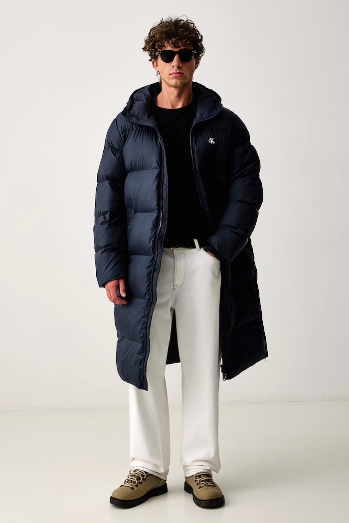 Calvin Klein Jeans Długa kurtka męska LV04RH501G granatowy AW26