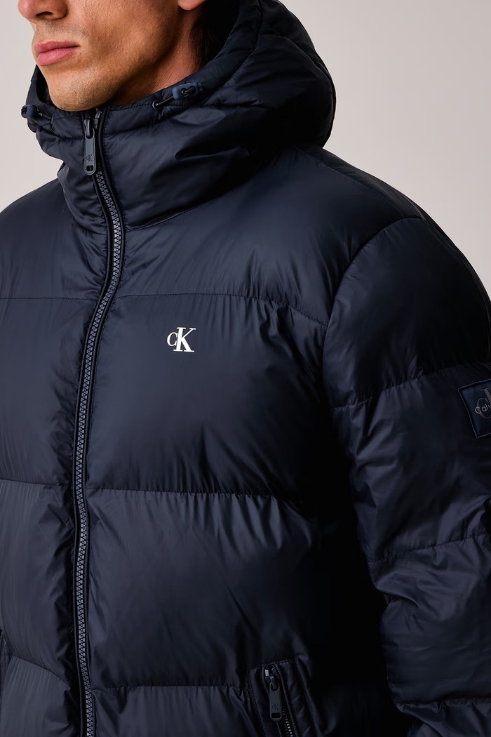 Długa kurtka męska Calvin Klein Jeans LV04RH501G granatowy