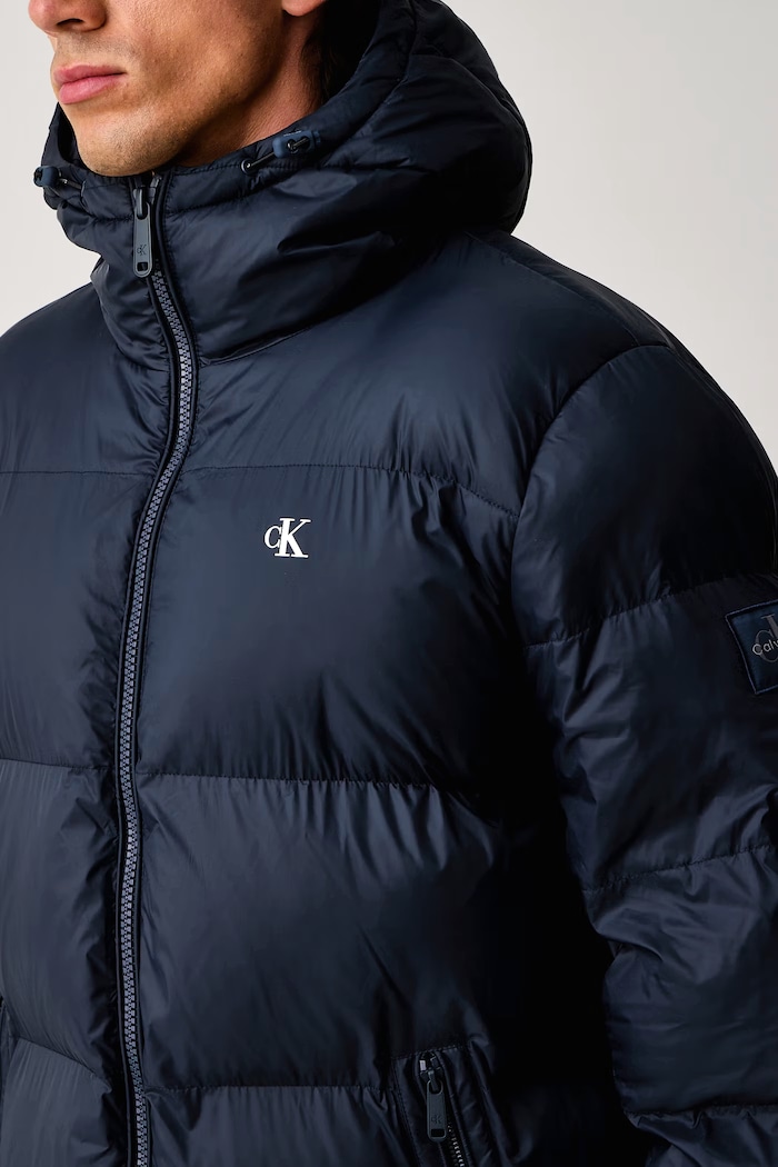 Długa kurtka męska Calvin Klein Jeans LV04RH501G granatowy