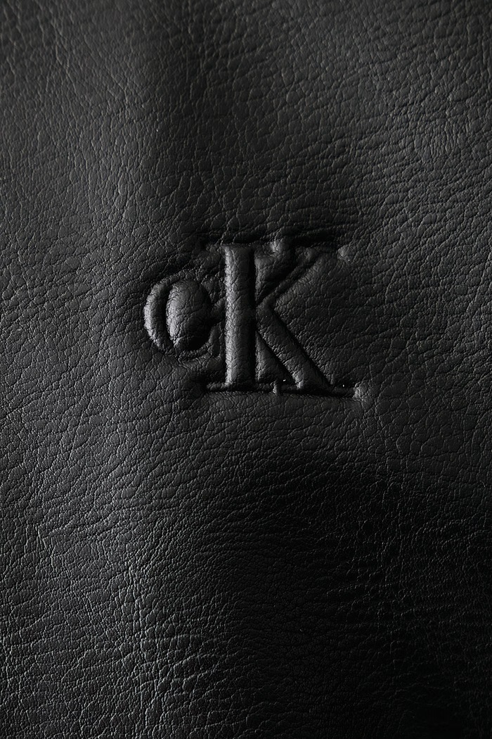 Bunda pánska z imitácie kože Calvin Klein Jeans čierna LV04RH403G