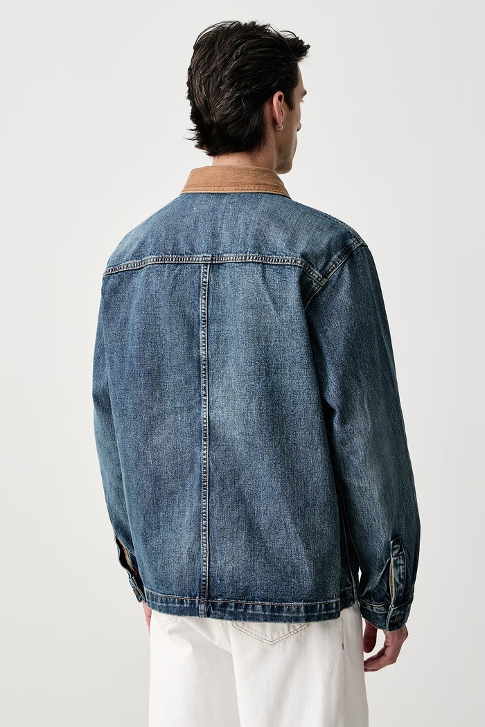 Ρούχα Calvin Klein Jeans Μεταβατικό μπουφάν ανδρικό ντένιμ LV04RH780G μπλε