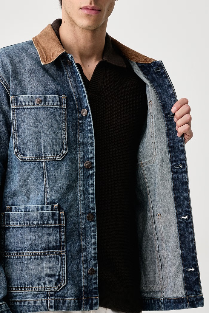 Calvin Klein Jeans Μεταβατικό μπουφάν ανδρικό ντένιμ LV04RH780G