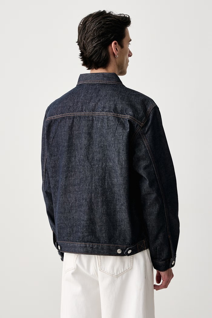 Calvin Klein Jeans Traper jakna za muškarce od pamuka LV04RH778G mornarsko plava AW26