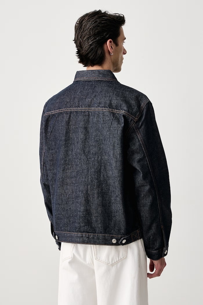 Calvin Klein Jeans Traper jakna za muškarce od pamuka LV04RH778G mornarsko plava AW26
