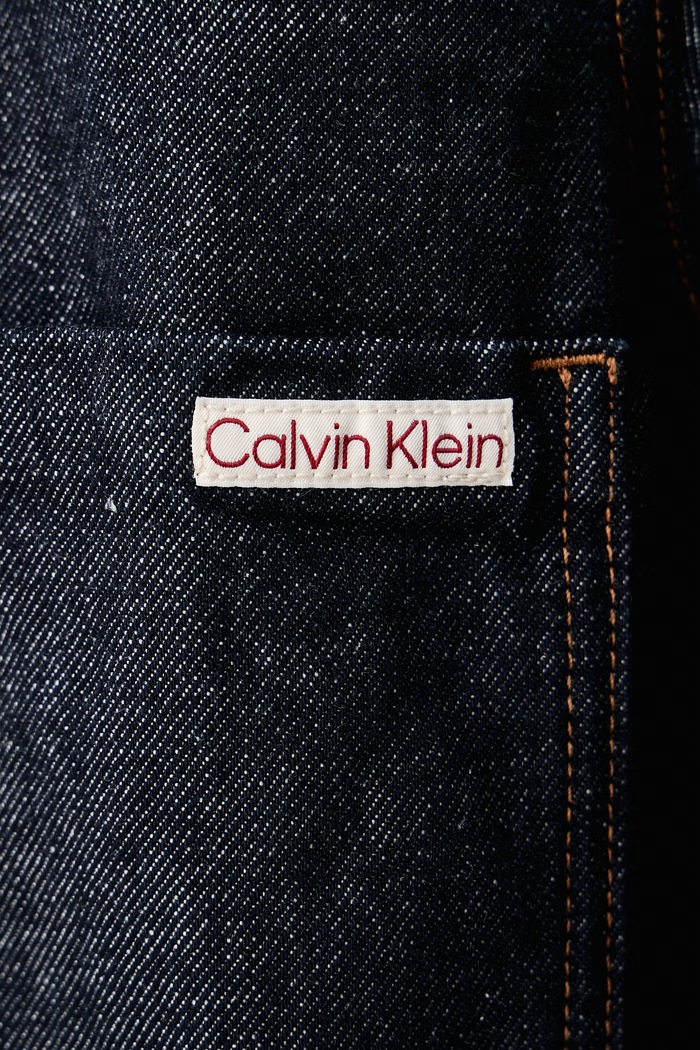 Traper jakna za muškarce od pamuka Calvin Klein Jeans LV04RH778G mornarsko plava