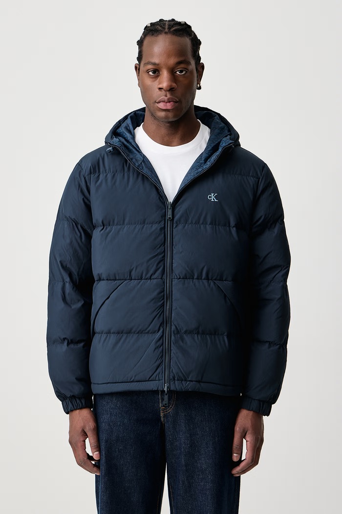 Διπλής όψης πουπουλένιο μπουφάν Ανδρικό Calvin Klein Jeans LV04RH528G σκούρο μπλε