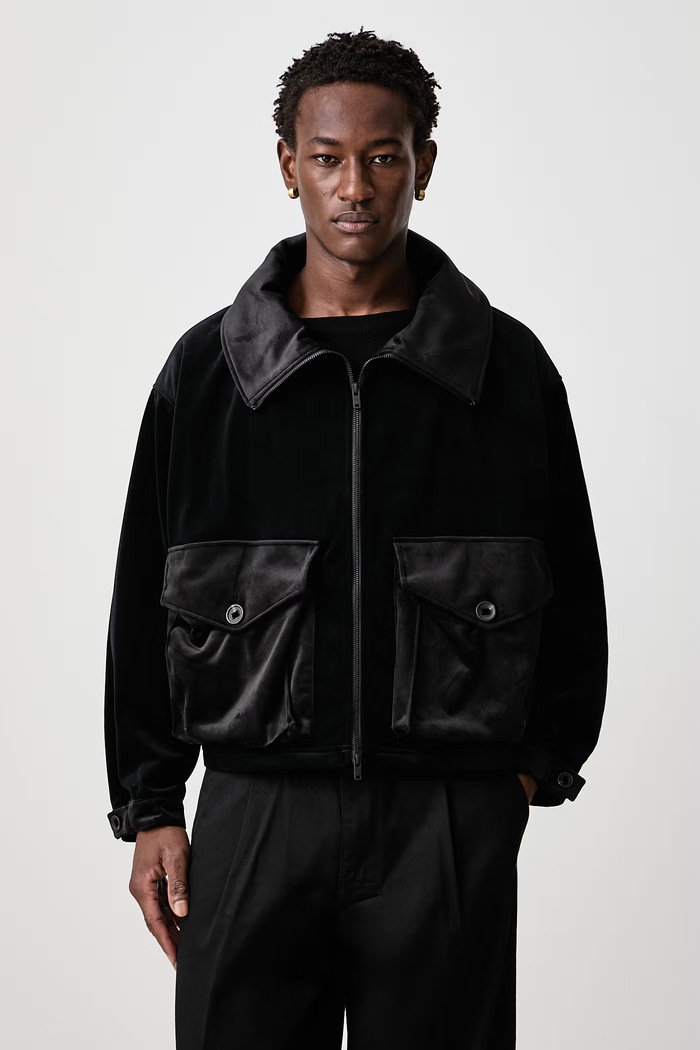 Y-3 W VC UT BLOUSON коротка куртка вельветова чоловіча чорний KS3874.