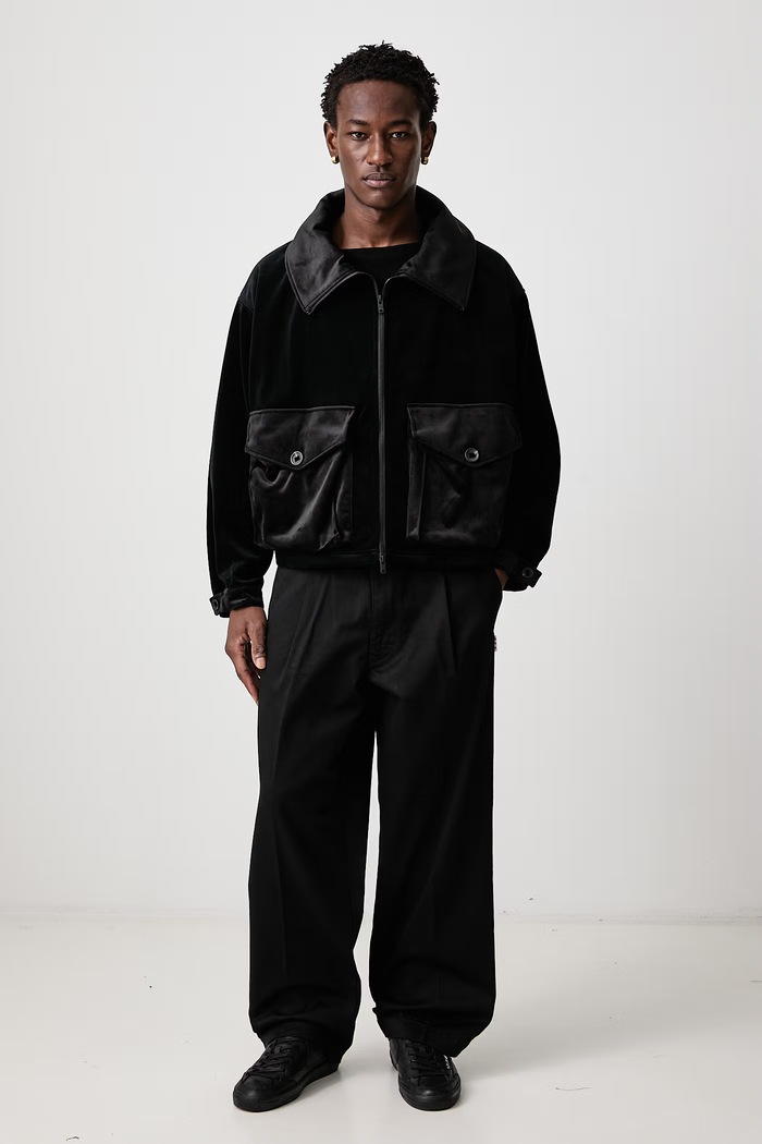 Y-3 W VC UT BLOUSON коротка куртка вельветова чоловіча KS3874. чорний AW26
