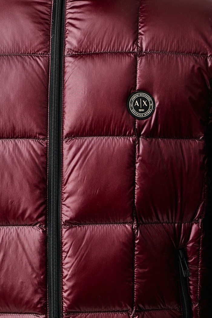 Armani Exchange Péřová bunda pánská XM003474.AF23755 burgundské AW26