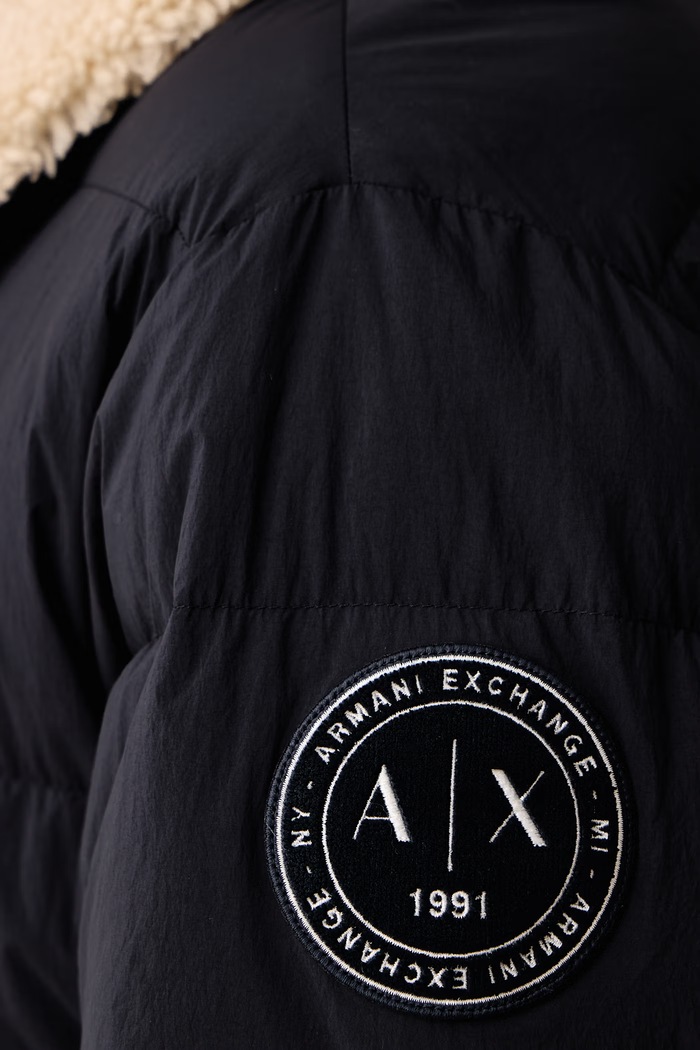 Páperová bunda pánska Armani Exchange tmavomodrá XM003325.AF27210