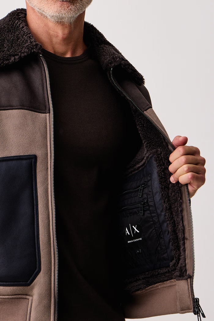 Armani Exchange Kurtka przejściowa męska z imitacji skóry XM003323.AF28562