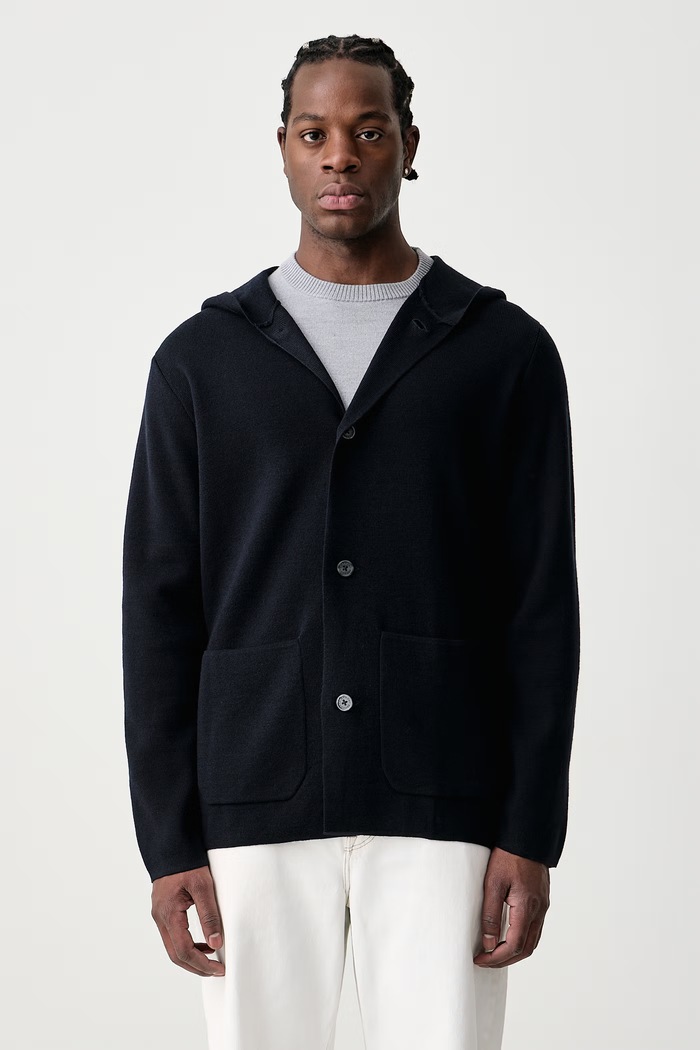 Armani Exchange Кардиган для мужчин с добавлением шерсти тёмно-синий XM002866.AF10348