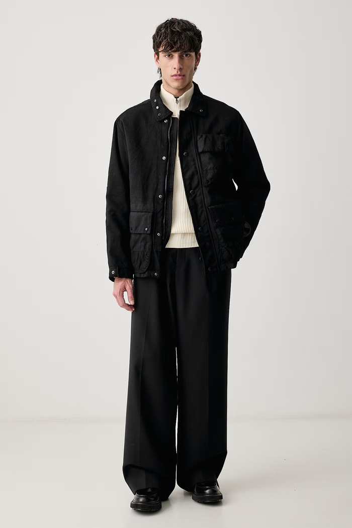 C.P. Company Kurtka męska z wełną 21CMOW258A110765G czarny AW26