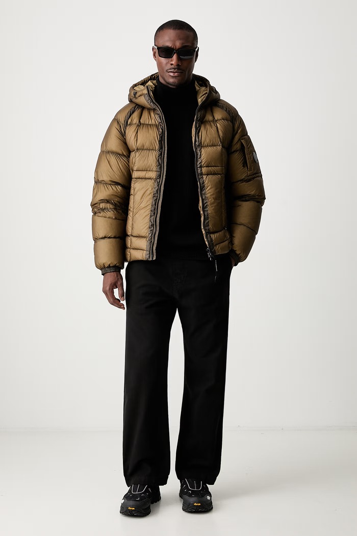 C.P. Company kurtka puchowa męska 21CMOW702A110416A zielony AW26