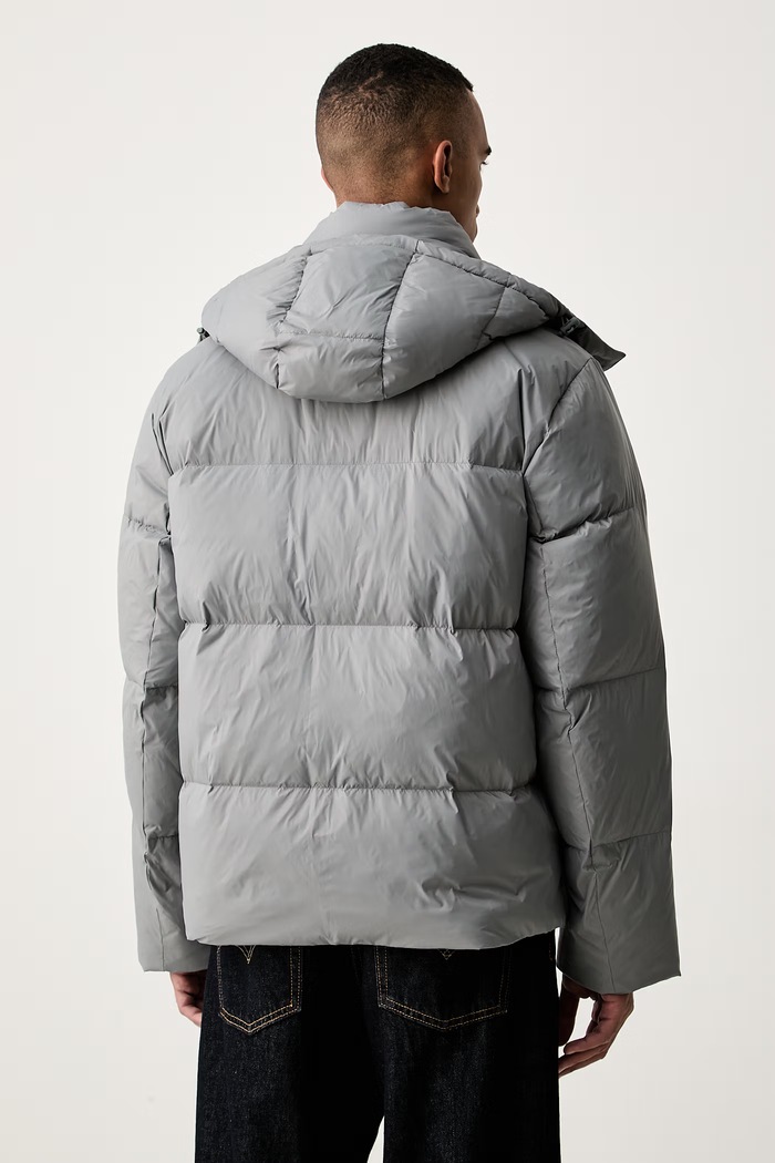 Oblečení Calvin Klein péřová bunda pánská LV04LH503G šedá
