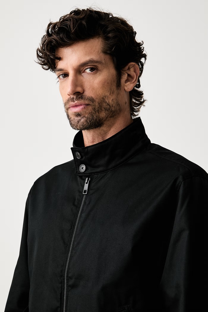 Calvin Klein kurtka przejściowa męska z bawełną czarny LV04LH409G