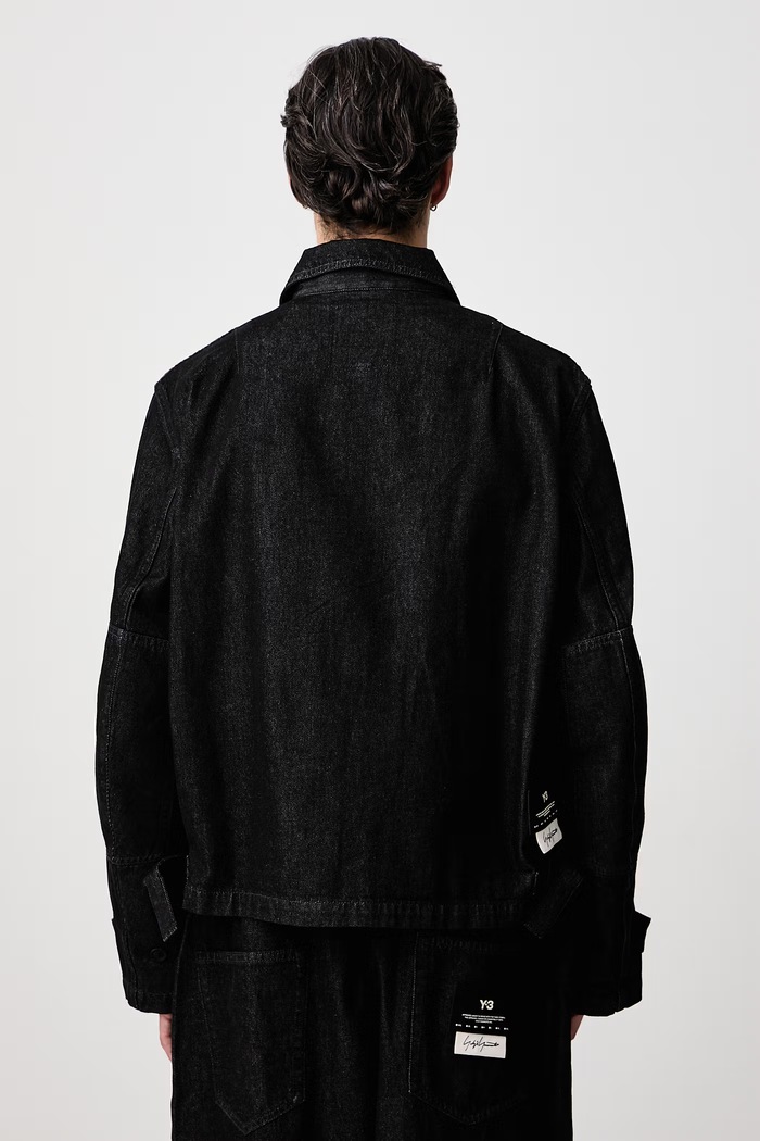 Odzież Y-3 M DENIM JKT kurtka jeansowa męska KS3892 czarny
