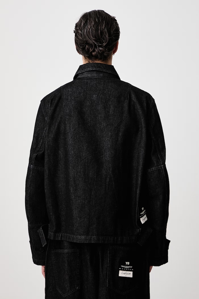 Odzież Y-3 M DENIM JKT kurtka jeansowa męska KS3892 czarny