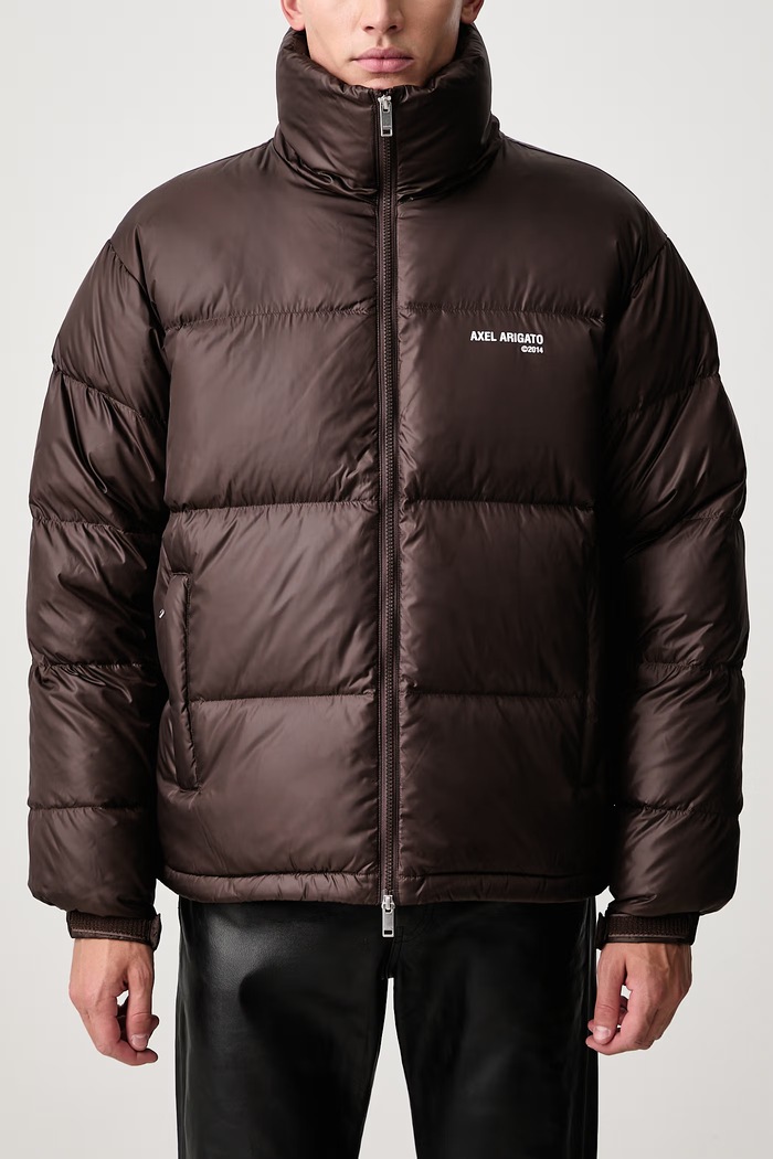 Observer Puffer kurtka puchowa męska Axel Arigato brązowy A4449002
