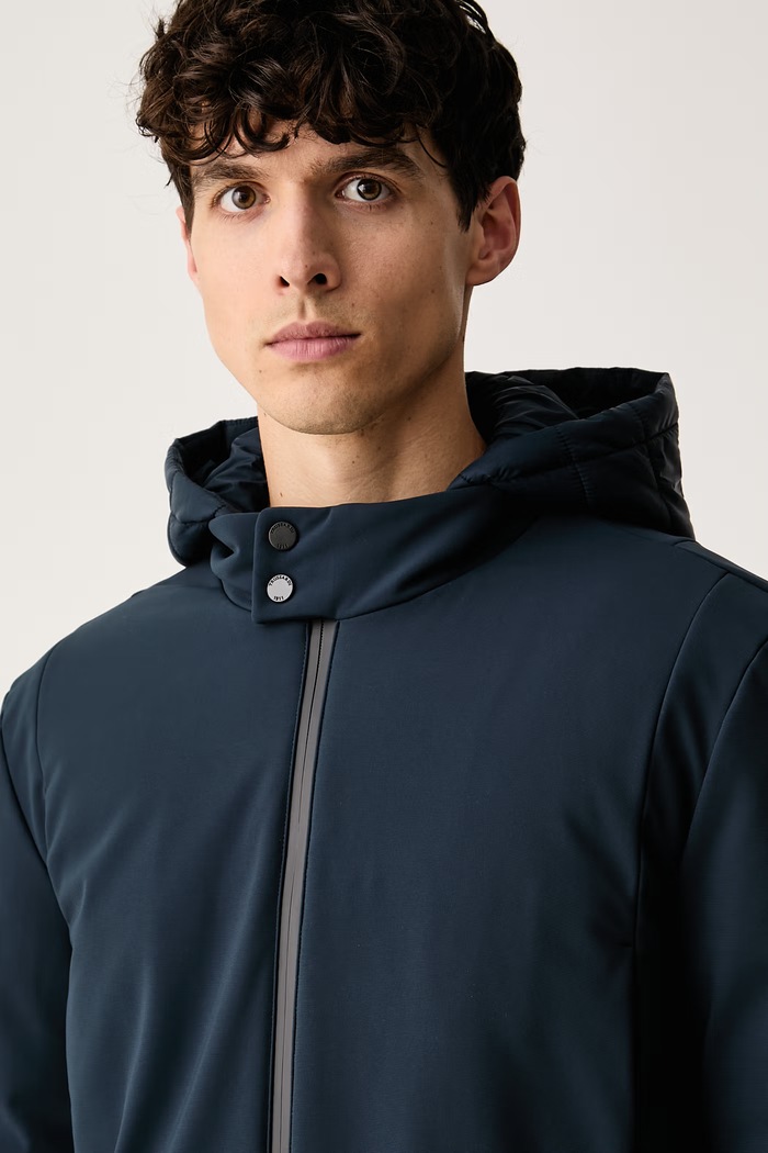 Trussardi péřová bunda pánská námořnická modř 8011M000037N