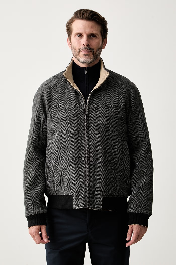 Trussardi kurtka dwustronna męska R015M000075N beżowy AW26