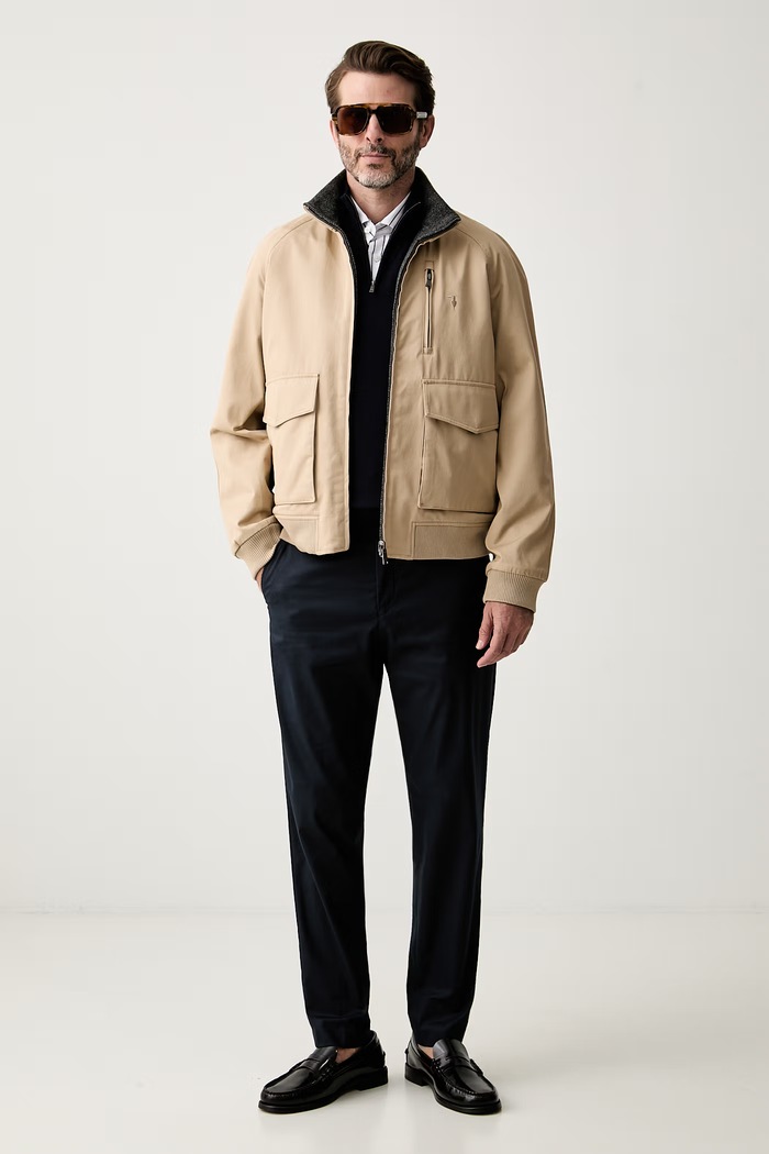 Odzież Trussardi kurtka dwustronna męska R015M000075N beżowy