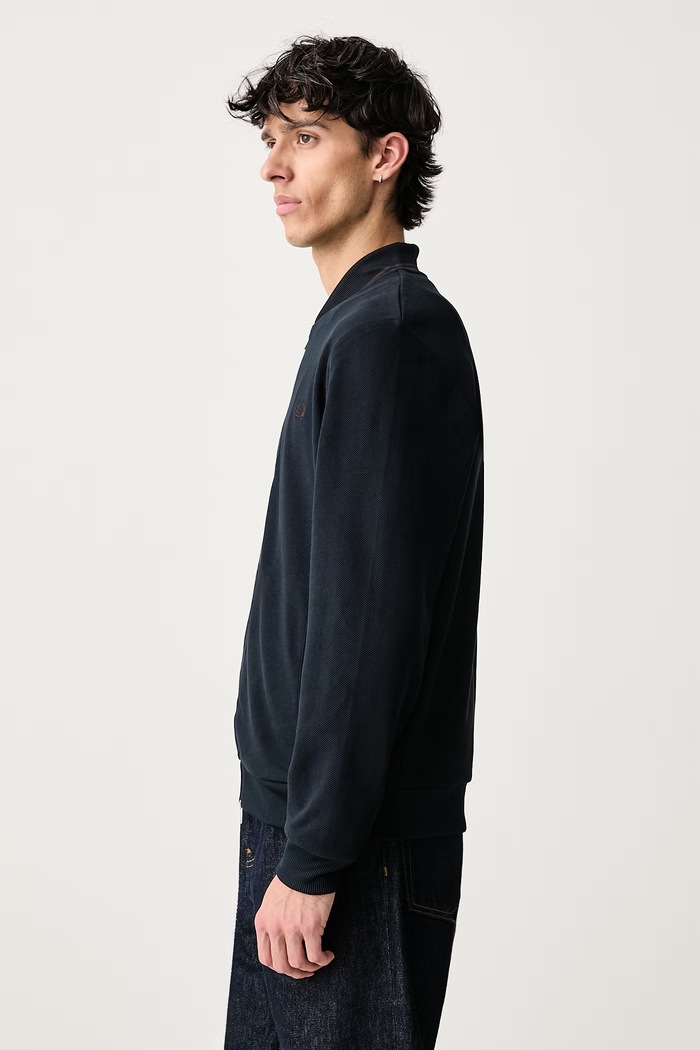 Bluza rozpinana męska z bawełną Fred Perry J3309.608 granatowy