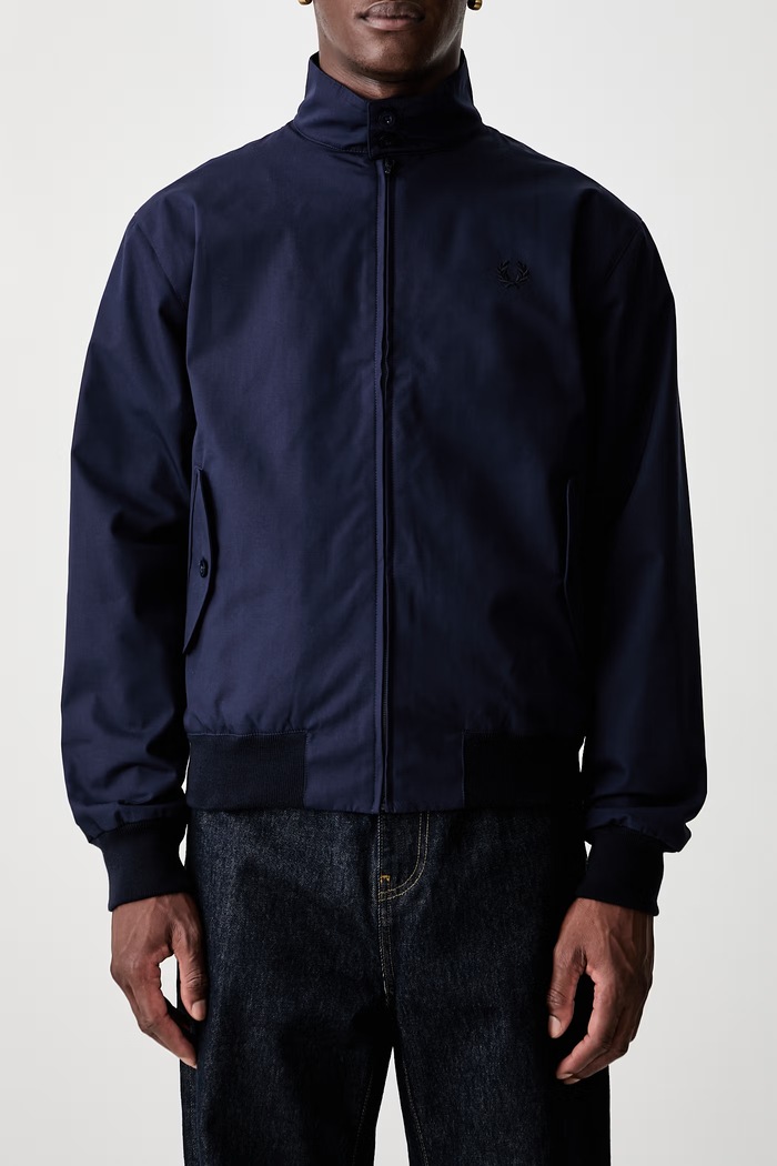 Fred Perry krótka kurtka męska z bawełną J7320.795 granatowy