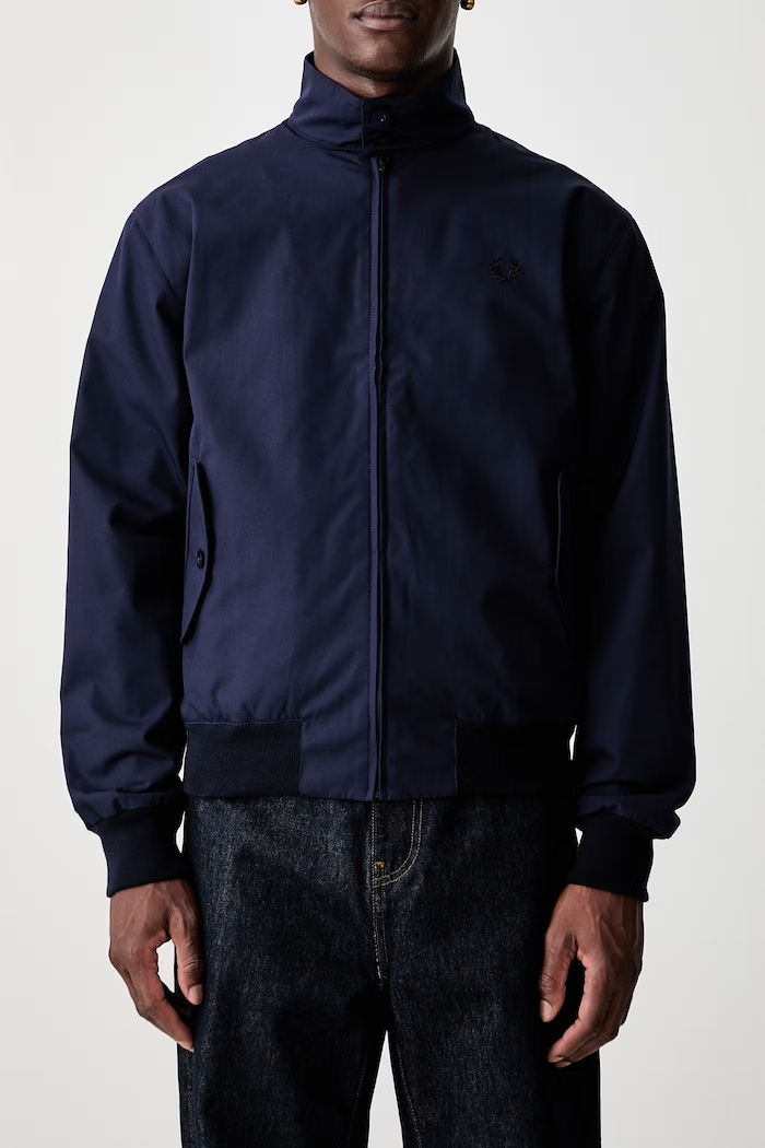 Fred Perry krótka kurtka z bawełną męska J7320.795 granatowy