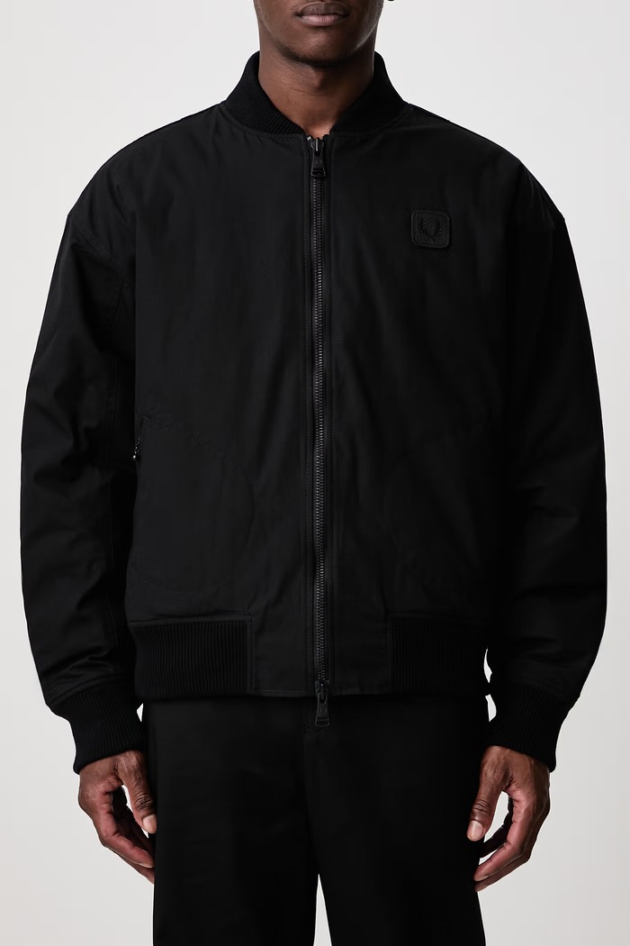 Bomberka męska z bawełną Fred Perry czarny J3332.102