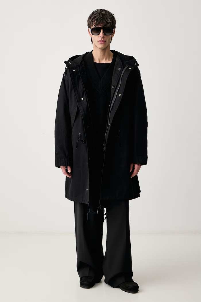 Fred Perry Parka męska bawełniana J3321.102 czarny AW26