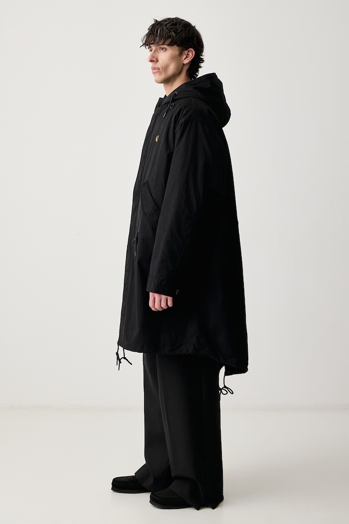 Parka męska bawełniana Fred Perry J3321.102 czarny
