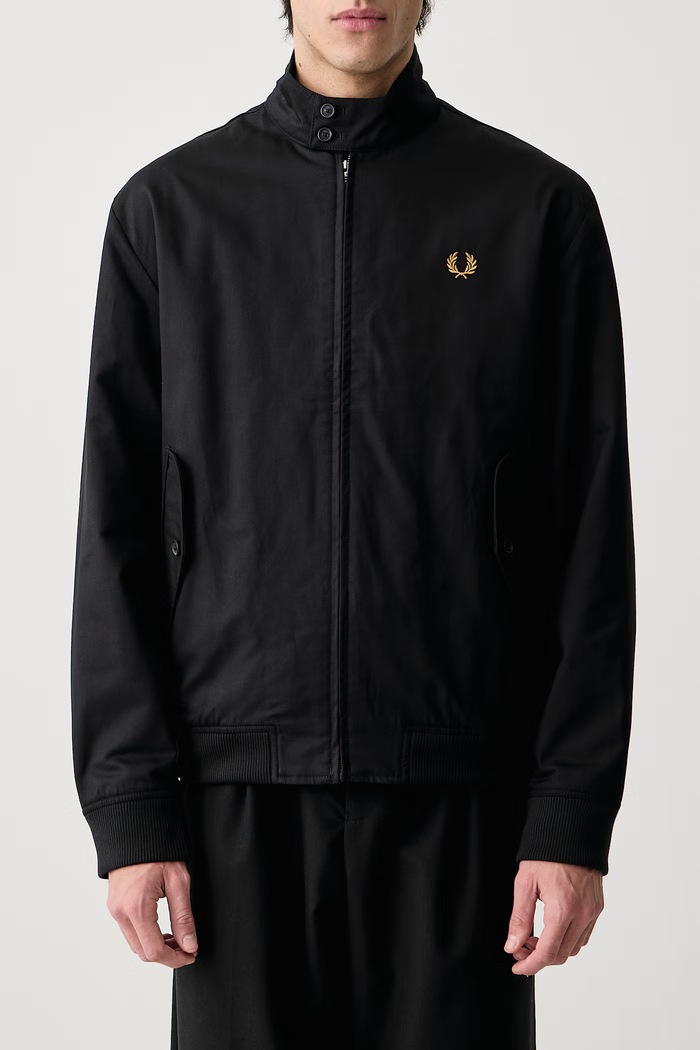 Kurtka męska z lyocellem Fred Perry czarny J3331.102