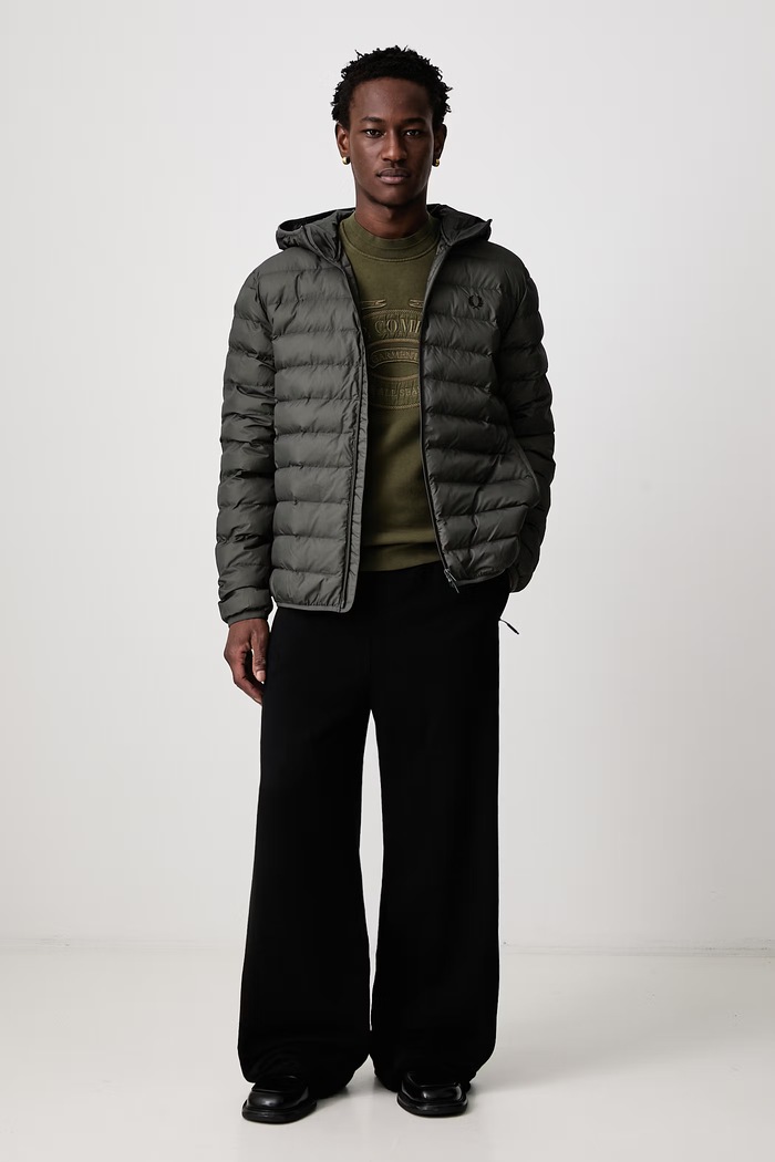 Fred Perry Krótka kurtka męska J8553.638 zielony AW26