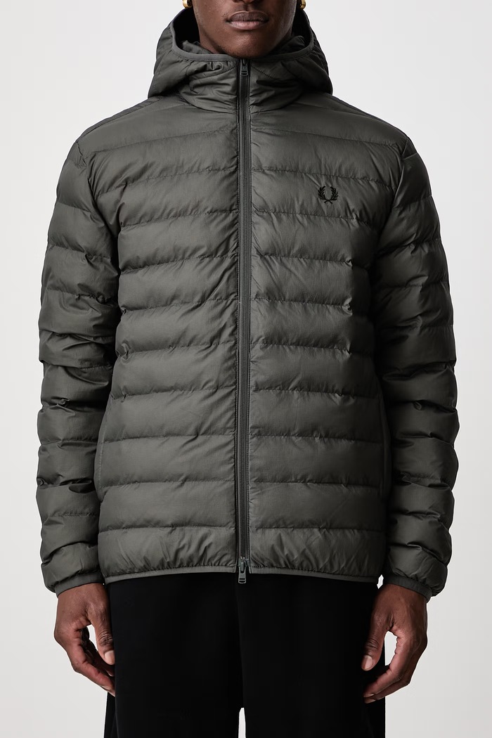 Krótka kurtka męska Fred Perry zielony J8553.638